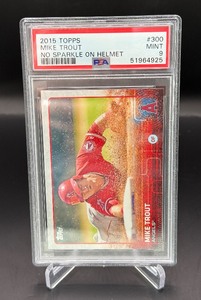 Mike Trout PSA 9 Mint 2015 Topps #300 Baseball Card