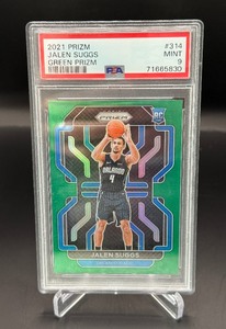 Jalen Sugges RC PSA 9 Mint 2021 Green Prizm #314 Rookie Basketball Card