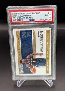 Zion Williamson PSA 9 Mint 2019 Contenders Draft Class #1 Basketball Card
