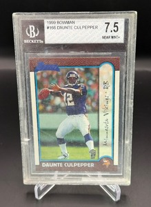 Daunte Culpepper RC Beckett 7.5 NM 1999 Bowman #166 Minnesota Vikings Rookie Football Card