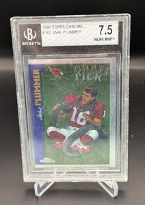 Jake Plummer RC Beckett 7.5 NM 1997 Topps Chrome #162 Rookie Football Card