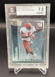 Donovan McNabb RC Beckett 7.5 NM 1999 Donruss Elite #190 Rookie Football Card
