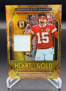 Patrick Mahomes /199 Relic 2023 Gold Standard Heart of Gold #17 Numbered 046/199 Football Card