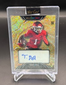 Tank Dell Auto 2 2023 Wild Card Wild Chrome #WCS-85 Numbered 12 Football Card