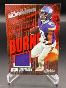 Justin Jefferson Relic 2023 Absolute Burners #AB-6 Minnesota Vikings Football Card