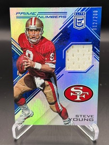 Steve Young Relic 200 2016 Donurss Elite #8 Prime Numbers 012200 Football Card