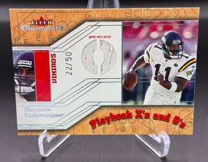 Daunte Cullpepper 50 Game-Worn Jersey 2002 Fleer Maximum Numbered 2250 Minnesota Vikings Football Card