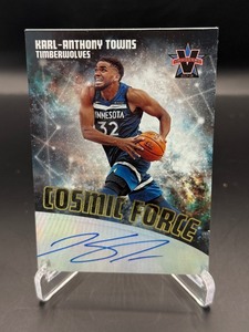 Karl-Anthony Towns Auto 4949 BOOKEND 2017-18 Vanguard Cosmic Force #CF-KAT  Minnesota Timberwolves Basketball Card