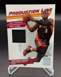 Dwayne Wade Relic 399 2910Dontuss Production Line #5 Numbered 324399 Basketball Card
