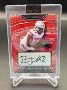 Paris Johnson Auto 6 2023 Wild Card Wildchrome #WCS-75 Numbered 26 Football Card
