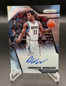 Andrew Wiggins Auto 2017-18 Prizm Signatures #SG-AW Minnesota Timberwolves Basketball Card