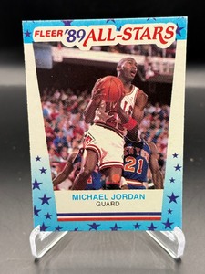 Michael Jordan 1989 Fleer All-Stars Sticker #3 Basketball Card