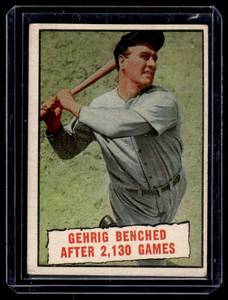 Lou Gherig 1961 Topps #405 Tough Find Vintage Baseball Card