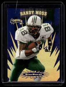Randy Moss Stasrburst Thunder RC Insert 1998 Skybox #7 Rookie Minnesota Vikings Football Card