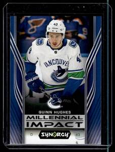 Quinn Hughes RC 2019-20 Upper Deck Synergy Millenial Impact #MI-15 Rookie Hockey Card