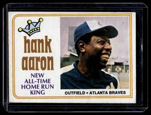 Hank Aaron 1974 Topps All-Time HR King #1 Vintage Baseball Card