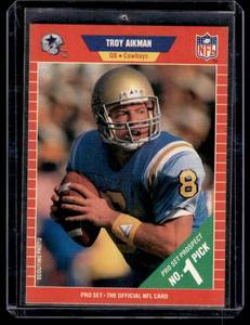Troy Aikman 1989 Pro Set #490 Rookie Football Card