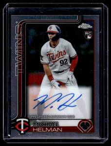 Michael Helman On-Card Auto RC 2025 Topps Chrome #RA-MH Minnesota Twins Baseball Card