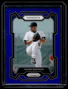 Johan Santana 199 Blue Refractor Prizm 2023 #34 Numbered 096199 Minnesota Twins Baseball Card