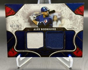 Alex Rodriguez Dual Relic 75 Game Used 2025 Topps Tiew One #T1R-ARO Numbered 6775 Baseball Card