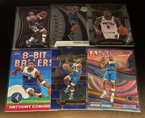 Anthony Edwards 6 Card Minnesota Timberwolves Basketball Lot