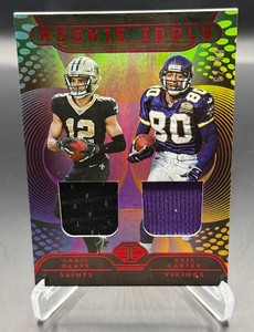 Cris Carter  Chris Olave 99 Dual Relic 2022 Illusions Rookie Idols #RM-OC Football Card