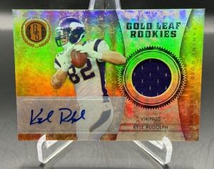 Kyle Rudolph RPA 50 RC Auto Relic 2011 Gold Standard Gold Leaf Rookies #14 Numbered 1050 Rookie Minnesota Vikigns Football Card