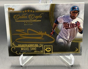 Miguel Sano Auto 50 2016 Topps Five Star Golden Graphs #FSGC-MS Numbered 1650 Minnesota Twins Baseball Card