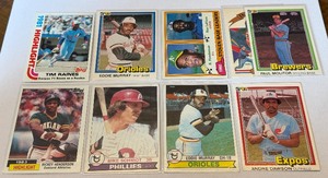 9 Card 1970s80s Hall of Fame and Star Baseball Card Lot