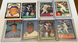 Roger Clemens and Wade Boggs 8 Early Year Baseball Card Lot
