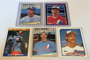 Randy Johnson 5 Card Rookie Baseball Lot