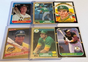 Mark McGwire  Jose Canseco 6 Card Early Years Baseball Lot
