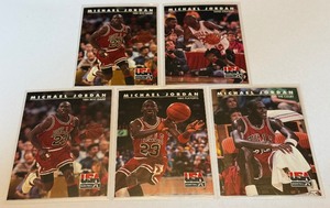 Michael Jordan 5 Card Basketball Lot