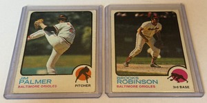 1972 Topps Baseball - Brooks Robinson and Jim Palmer Vintage 2 Card Lot