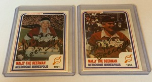 Wally The Beerman 2 Autographed Card Lot