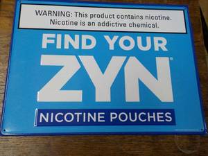 15 x 11 ZYN Metal Advertising Sign...