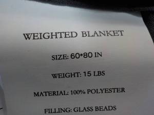 Weighted Blanket 15 lbs. 60 x80...