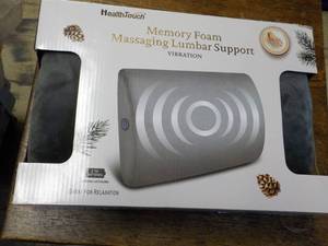 Health Touch Memory Foam Massaging Lumbar Support Vibration Pillow