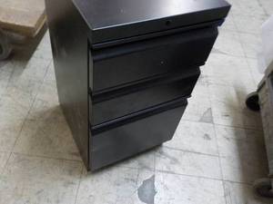 3 Drawer Metal Filing Cabinet on Wh...