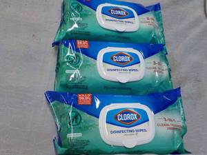 3 Clorox Pkgs Disinfecting Wipes...