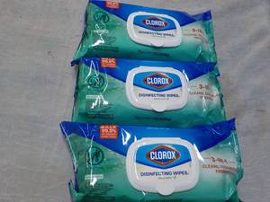 3 Clorox Pkgs Disinfecting Wipes...