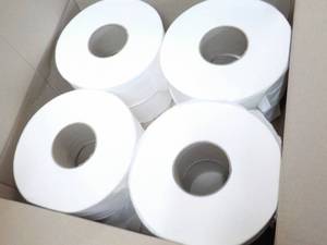 8 Jumbo Rolls 2 Ply Toilet Paper...