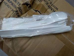 Case of 250 Wrapped Knife, Fork, Te...