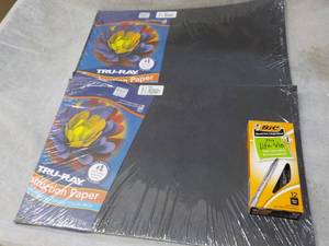 Tru-Ray Black Construction Paper an...