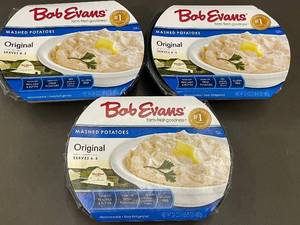 H - Bob Evans Original Mashed Potatoes 24 oz (Lot of 3) - Frozen & Microwaveable