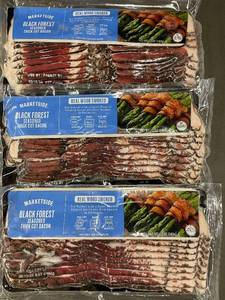 Marketside Black Forest Thick Cut Bacon - Real Wood Smoked, 3-Pack, 1 lb 2 oz Each