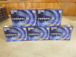 5 Boxes of Federal Power Shok 20 Gauge Sabot Slugs