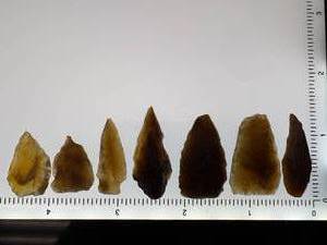 (7) Pre-1600 Knife River Flint Detailer Artifacts Eastern South Dakota
