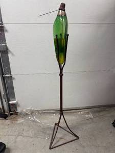 Art Deco Glass Kerosene Lamp