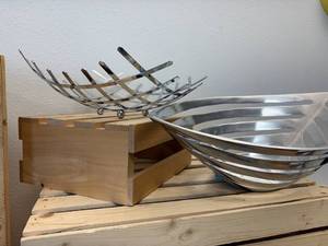 Vintage Metal Fruit Bowls